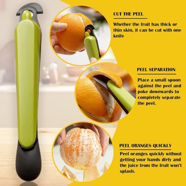 2-pack Orange and Citrus Peelers, Easy-to-Use Lemon and Grapefruit Peelers, Kitchen Utensils.