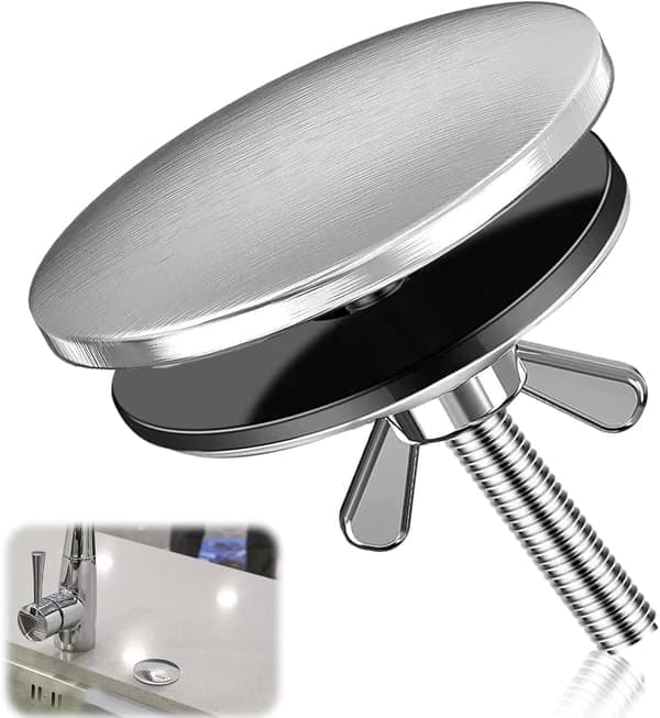 Vaskehullhette i rustfritt stål Kranhullhette Vaskehullhetteplugg Vaskekranhullhettepropp for vaskekranhullplugg