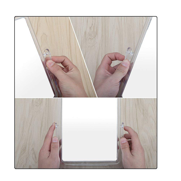 Dubbelsidig roterande sminkbordsspegel (stor, transparent)