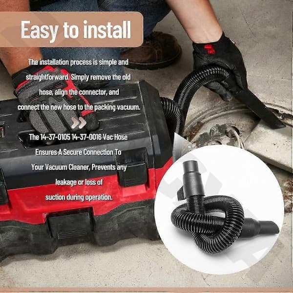 Milwaukee M18 Packout Vacuum Hose Replacement, Flexible Extended Reach for Models 14370105 & 088020-1 pc