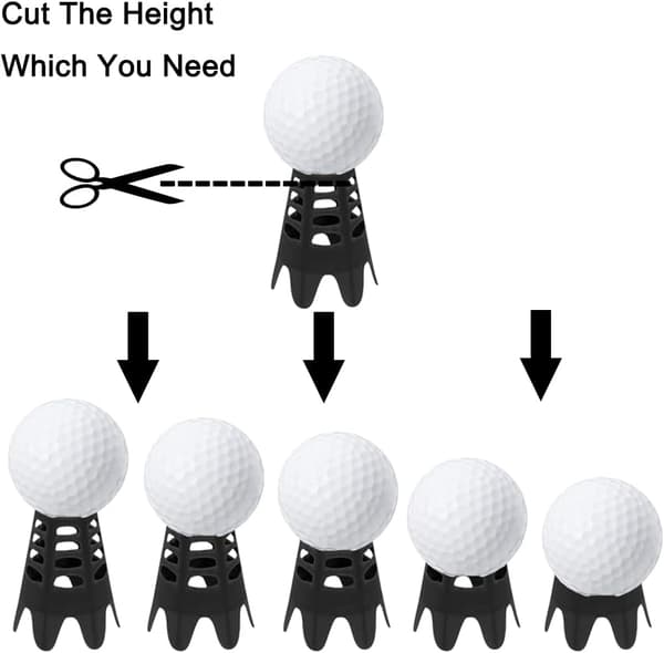 Golf-tees i plast, golfsimulator-tees til hjemmet, udendørs indendørs golf-tees simulator træning, golfmåtte-tees til vintergræs og driving range