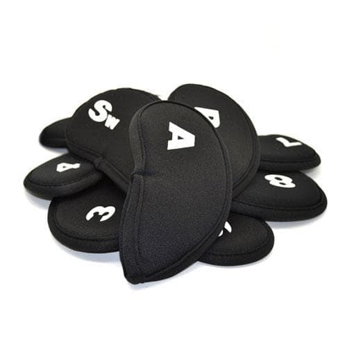 Jern Headcovers - Sæt med 10 sorte