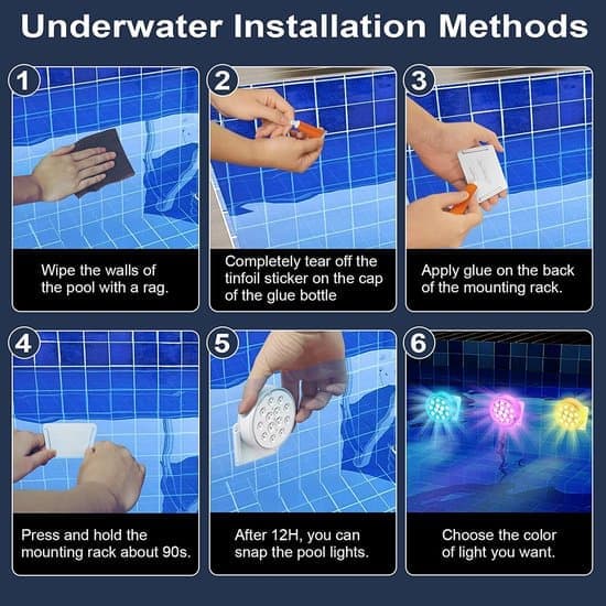 Pool Lighting 2 Pcs Pool Lights Upgraded Rechargeable LED Submersible Lights Underwater with Remote Control IP68 Waterproof 16 Colors Underwater Lighting