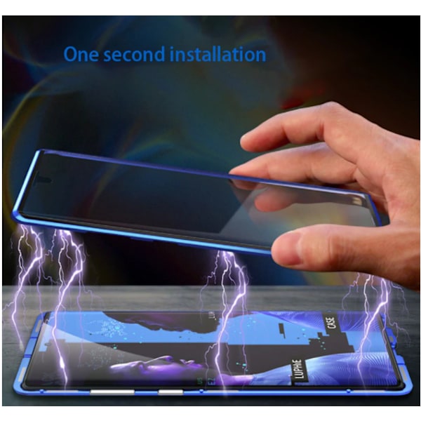 Sekretessskydd metallfodrall tillSamsung S21 ultra blå blå blå