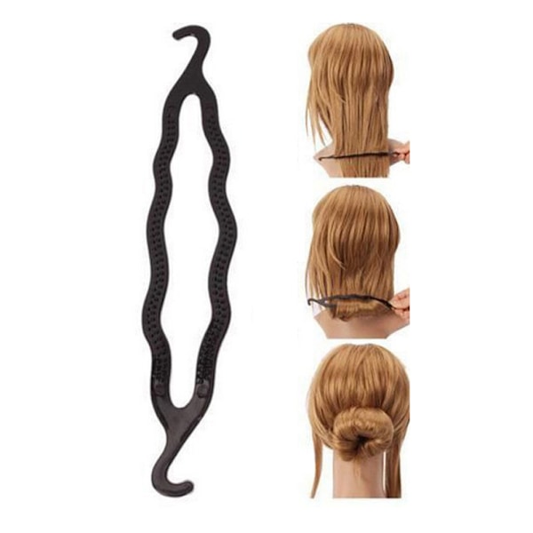 Hair Bun Kit Verktyg för Hår Styling Hårbulle svart