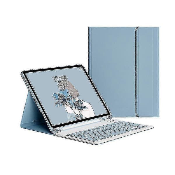 Tangentbordsfodral för iPad 9,7 tum 2017 2018 5:e 6:e generationen Blå Blå