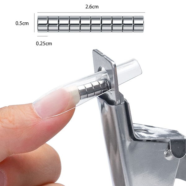 10st Små magneter False Tips Edge ters Spets Magnet Manikyr Till one size
