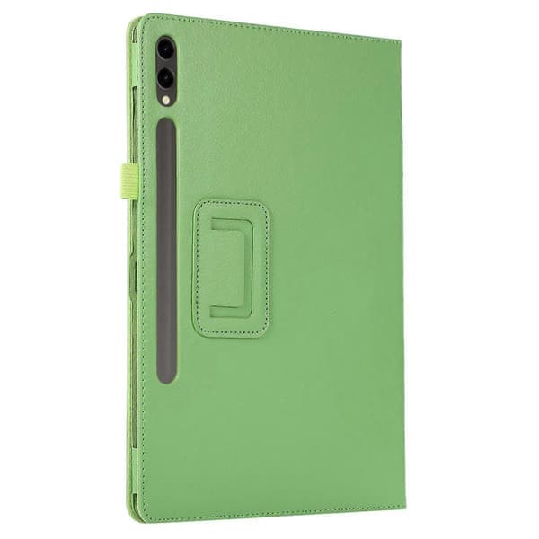 Etui til Samsung Galaxy Tab S10+ Bi-Fold Stand Læder Tablet Etui Litchi Tekstur - Grøn