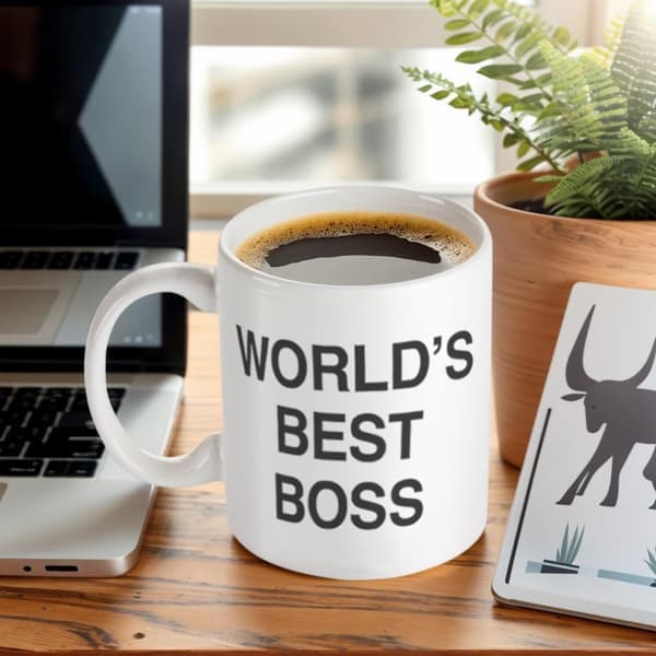Mugg, Bästa Chef Kaffemugg Vit Kontor och Annat Lämpligt