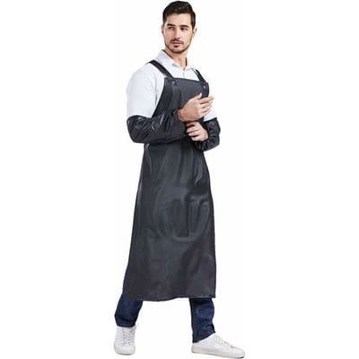 Waterproof Work Apron - KCVV - Black - Durable PVC - Universal Size - Optimal Comfort