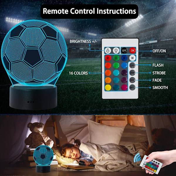 Manchester United F.C. USB 3D Anime Nattlampa Atmosfärisk LED Bordlampa Julgåvor för fotbollsälskare Dekorativ lampa för barn