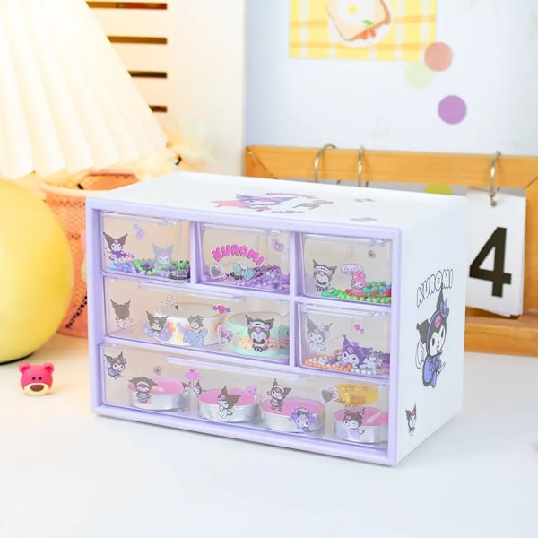 Sanrio Kuromi Kawaii Anime Sticker Tillbehör Gör-det-själv förvaringsbox Kuromi B Kuromi B
