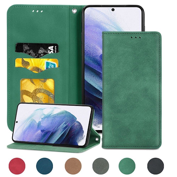 Samsung Galaxy S21 Plus - Stilsäkert Smidigt Plånboksfodral Brun Brun