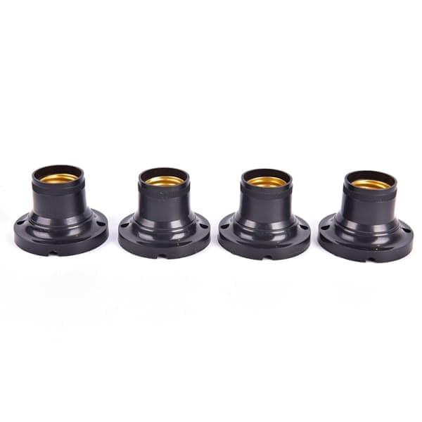 10 stk E27 lampeholder sokkel LED lampeadapter passer svart