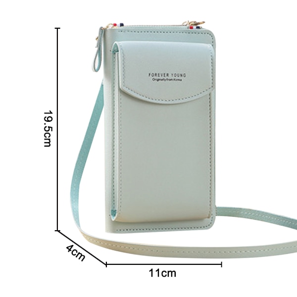 PU Läder Blocker Crossbody Mobiltelefon Väska för Kvinnor Plånbok Handväska