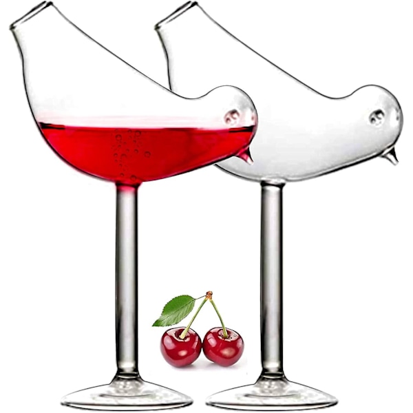 Nyhet Cocktailglas Set med 2 Martiniglas 150 Ml Unika Fågel Dricksglas