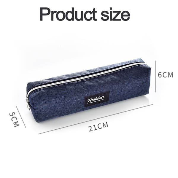 Large Capacity Pencil Case, Pen Box, Stationery Bag with Sapphire Blue