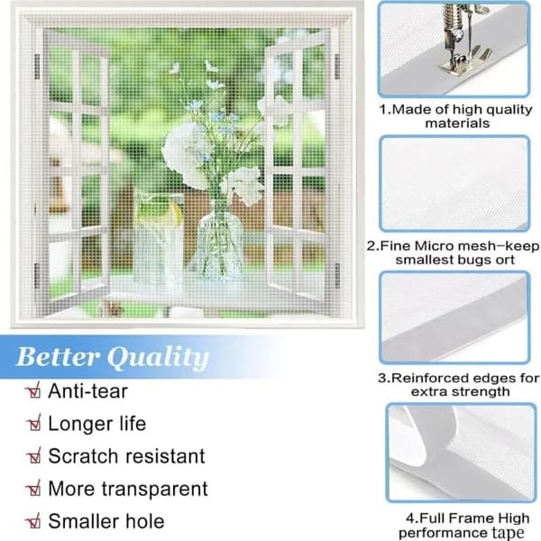 DIY Home Window Insect Screen Fly Screen Protector 90CMx100CM