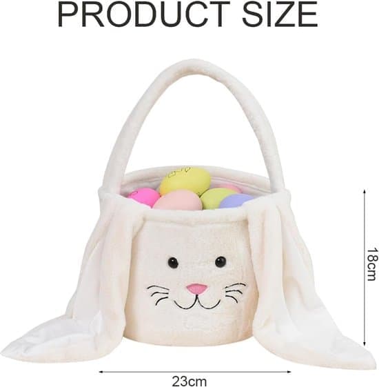 Easter Basket - Easter Decoration - Easter Ornament - Easter Basket with Bunny Ears - Fillable Easter Basket - Easter Egg Decoration