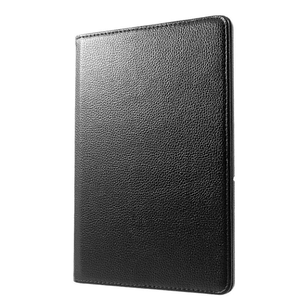 Huawei MediaPad T5 roterande  tablett skyddsfodral av syntetläder med litchifrukts textur - Svart Svart