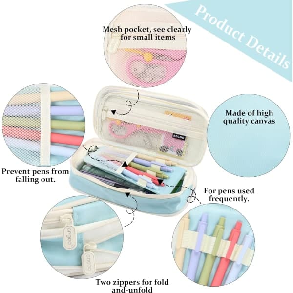 Large Compartment, Adult Case, Cute Case, Pencil Case. Marker Pen