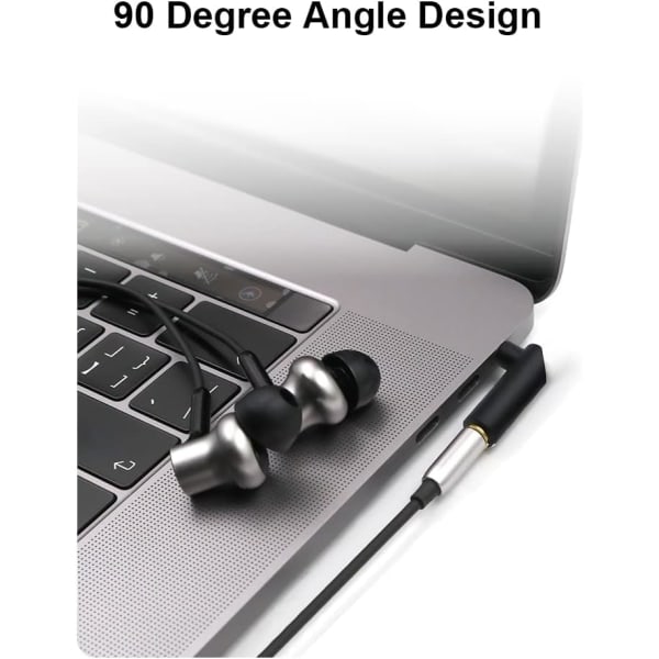 3,5 mm Vinkelhane till Honkontakt Ljudadapter 90 Grader Höger Vinkel Förgylld TRS Stereo Jack Plug AUX-kontakt Kompatibel med Hörlurar,