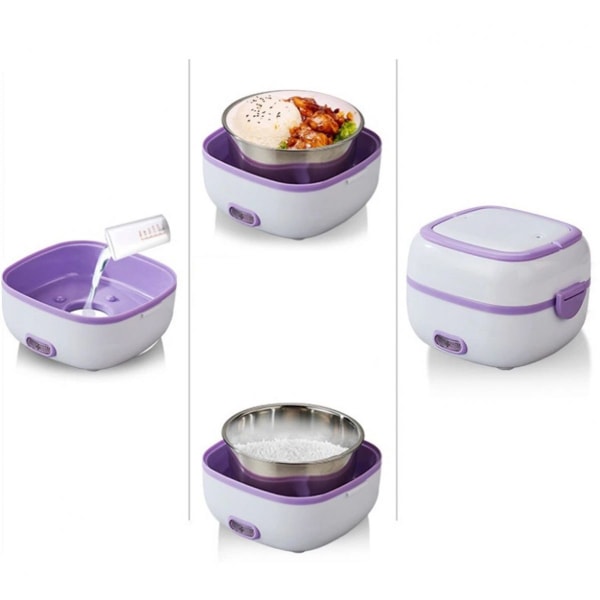 Multifunktionell elektrisk lunchlåda Mini riskokare Bärbar F