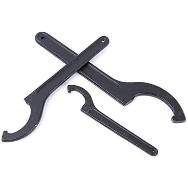 1x Adjustable Hook Wrench 45-52mm, Pin Wrench, Universal Three-Hook Wrench, for Fastening or Removing Round Nuts and Water Meter Lids on Machine Tools