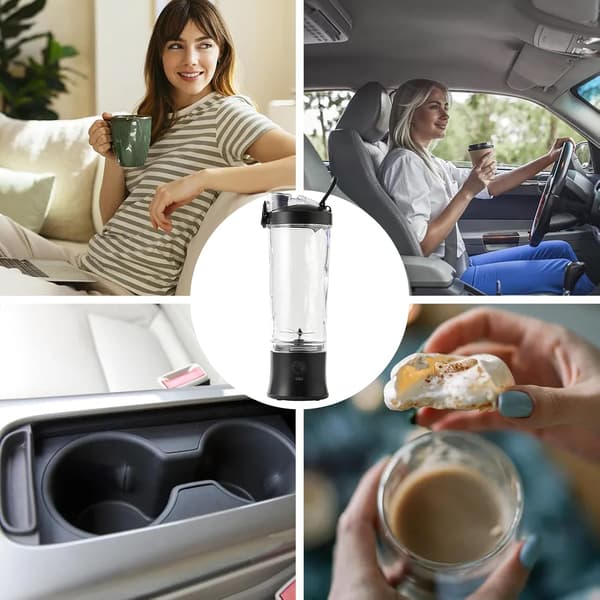 Electric Portable Blender - 600ml Fruit Juicer Multifunctional Detachable Mixer Rechargeable Shake Machine Easy Travel-Friendly Design