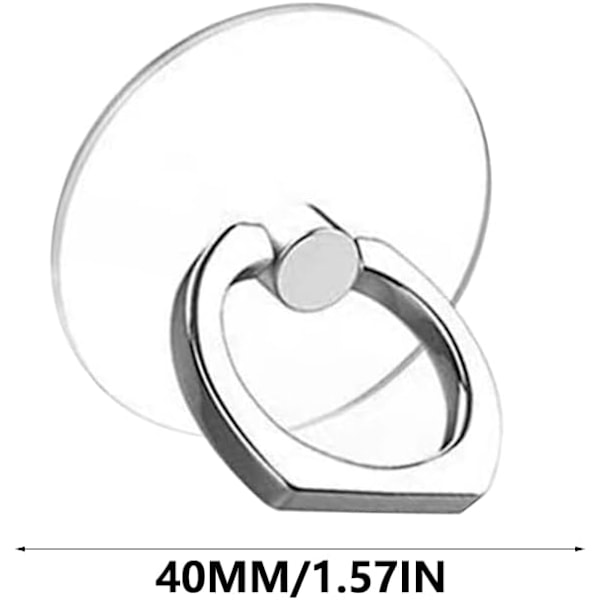 Transparent Mobiltelefon Ringhållare, Klar Telefon Ring Stativ, Klar Mobiltelefon Ring Grepp Stativ, Universal Ring Spänne Grepp Stativ