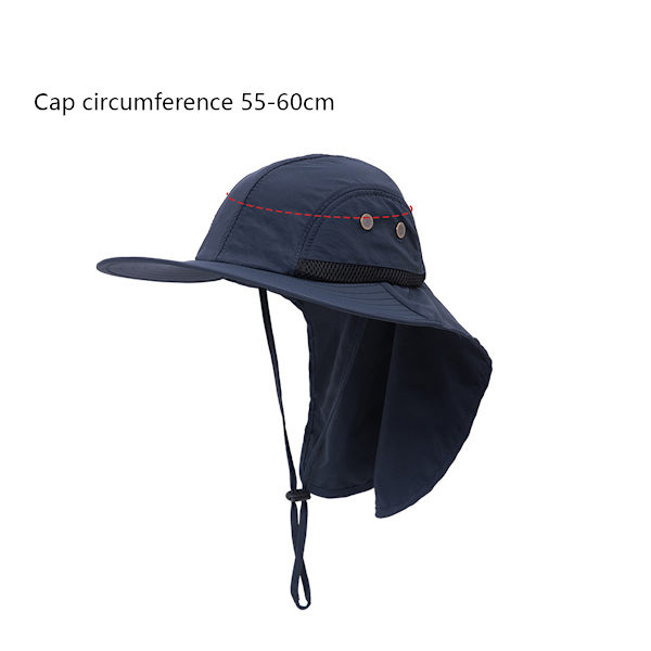 Hatt med solskydd för män och kvinnor, 360° solskydd för nacke, UV-skydd, sommarfiskehatt, solskydd utomhus