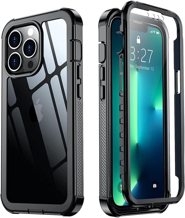 C4U® Shockproof Defence - iPhone 13 Pro Max - Iskunvaimentava kuori Musta Black iPhone 13 Pro Max (6.7)