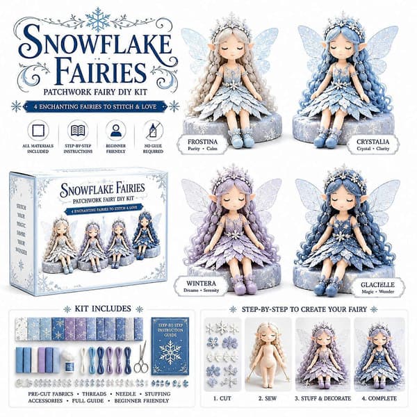 Fairy DIY stof patchwork sykit boligindretning til håndlavede gaver E