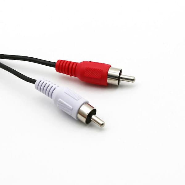 USB A hann til 2x RCA Phono hann AV-kabel LED PC TV Aux lydvideoadapter (1,5M)