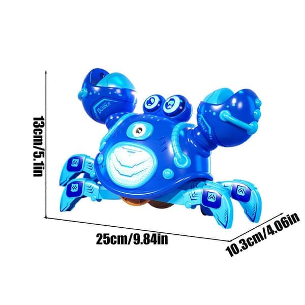 Crawling Crab Toy Electric Bubble Blower Remote Control Interactive Pet with Light Music Kids Gift