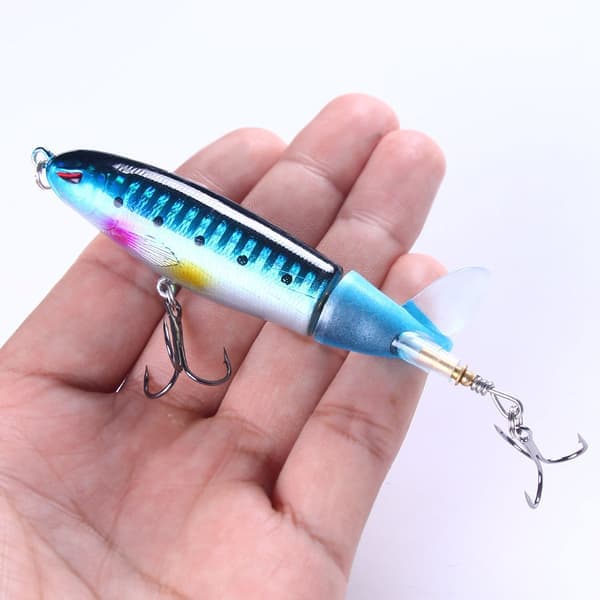 Whopper Plopper Topwater flydende hale fiskemadding, 10 stk.