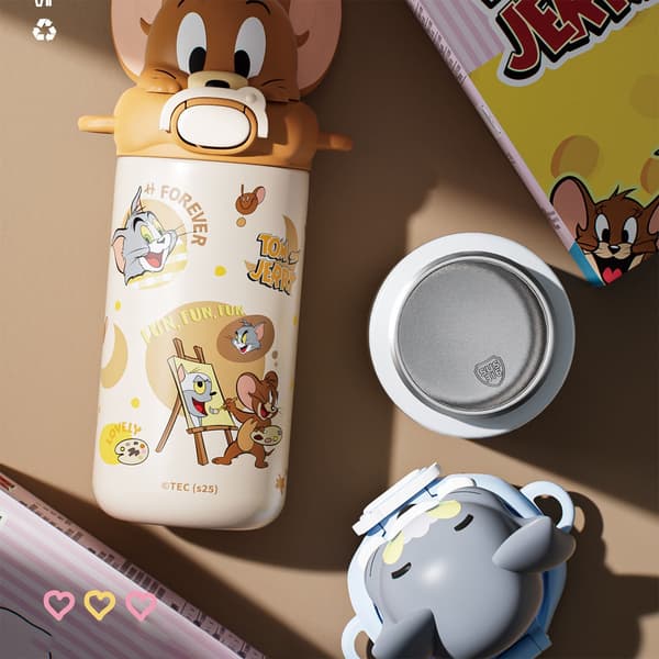 Tom & Jerry Tecknad Isolerad Vattenmugg – 480ml Rostfri Barnmugg, 6–12h Termosmugg Blå blå 480 ml