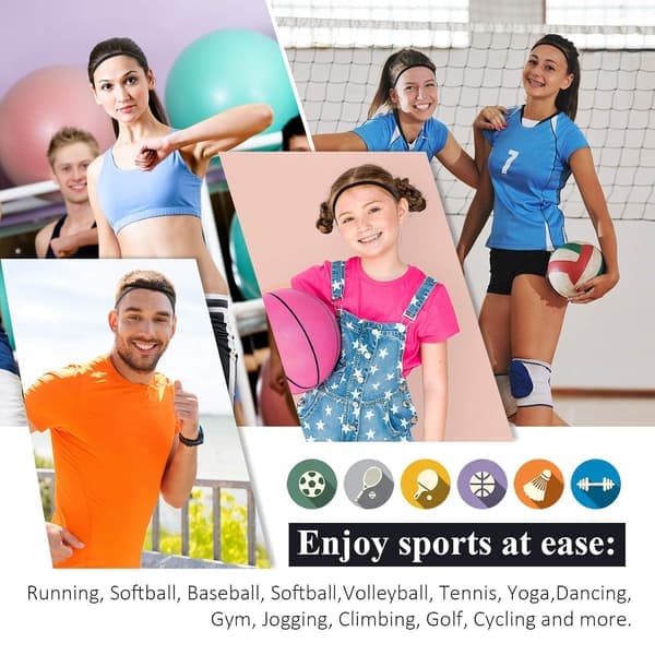 4-pack elastiska sporthuvudband, halkfria och förtjockade.