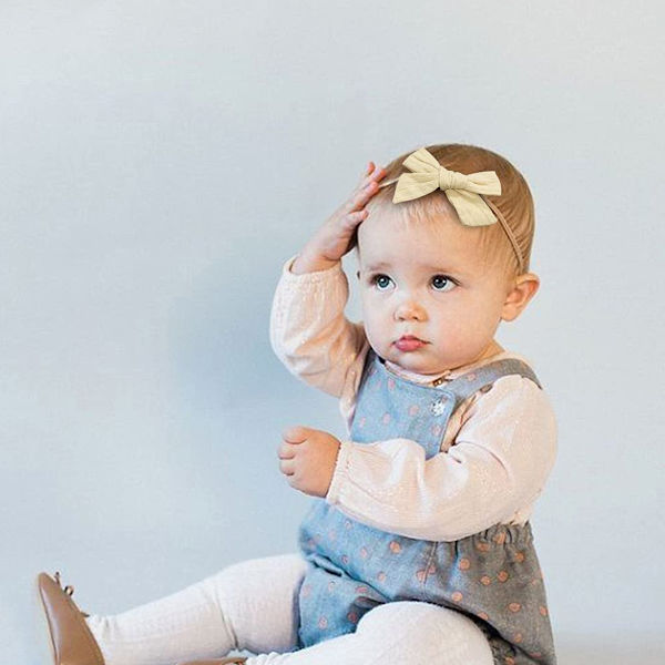 20 st Baby Girls Hår Bågar Huvudband Nylon Hår Band Elastiska Hår Tillbehör