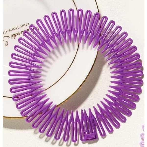 Zic zac diadem i plast (8 färg val) 2 brun 2 brun