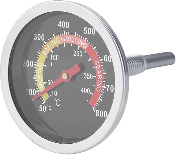 Grilltermometer Weber Genesis, BBQ-temperaturmåler i rustfrit stål
