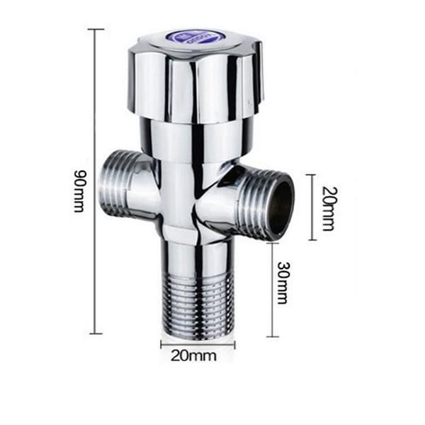 Double Outlet Angle Valve, Kitchen and Bathroom Fittings, Copper G1/2