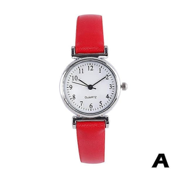 *-Dameure Kvinder Lille Kvarts Analog Armbåndsur Mode Rød/One Size Red/One size