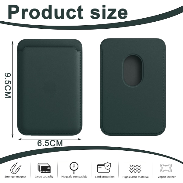 Apple 14 iPhone15 MagSafe plånbok magnetiskt case Läder PU starkt case