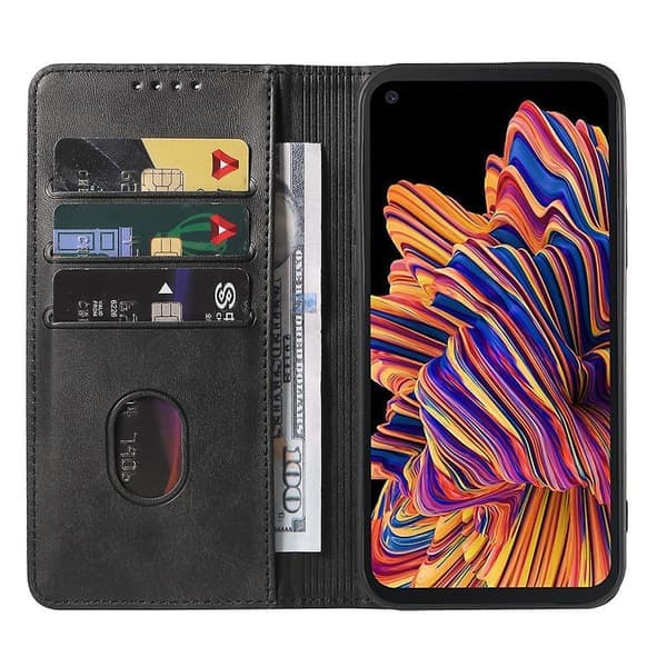 För Samsung Galaxy Xcover Pro Magnetisk Stängning Läder Telefonfodral