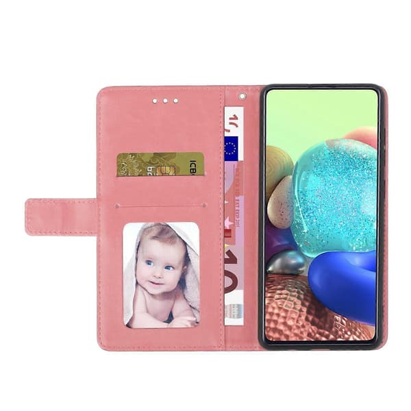 For Motorola Moto G56 5G HT01 Y-shaped Patterned Flip Leather Case Pink