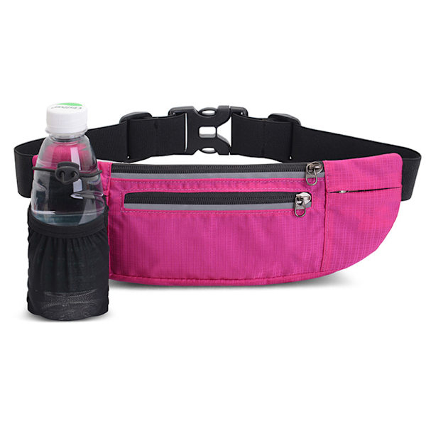 Fanny Pack med vattenflaskhållare, vattenavvisande, lätt för utomhuscamping, fitness, vandring
