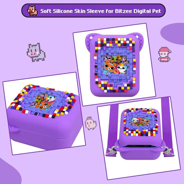Bärväska kompatibel med Bitzee Interactive Toy Digital Pet, bärbart silikonskyddsfodral för Bitzee Digital Pet