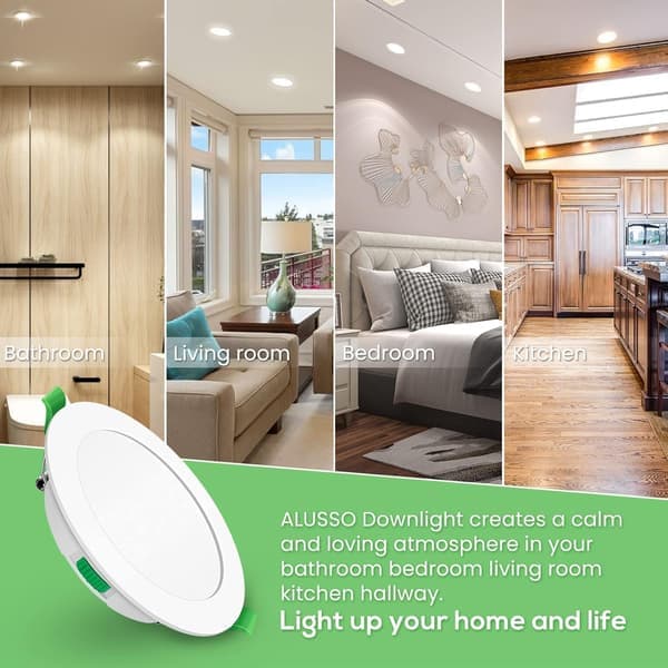 6 stk. 7w Hvid LED Downlight Indbygningsloftslamper Smal Spotlys