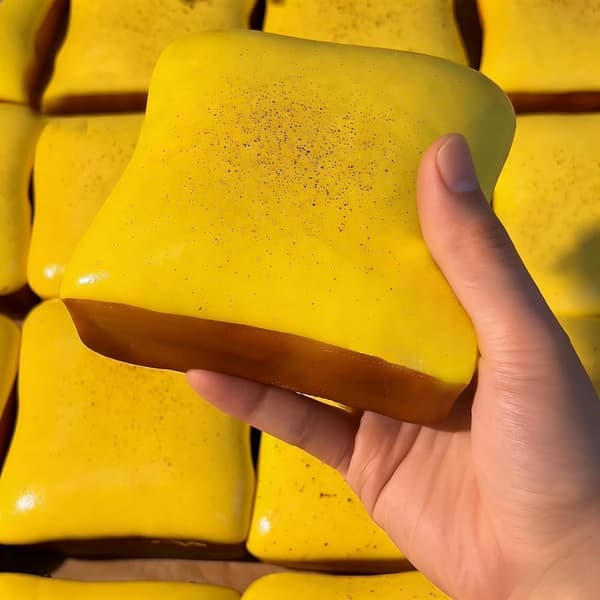 Bröd Smör Squishy Långsamt Stigande Squishy Julklappar Stressbollar Stresslindring & Fidgetleksaker för ADHD Partyfavorit Present 1st